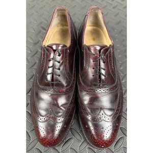 Luxis Men's Leather Shoes 9.5 Made By Emyco Maroon-ish Dark Brown w/ Shoe Trees